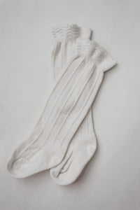 Ruffle Cotton Knee High Socks - BIG FRENCHIES