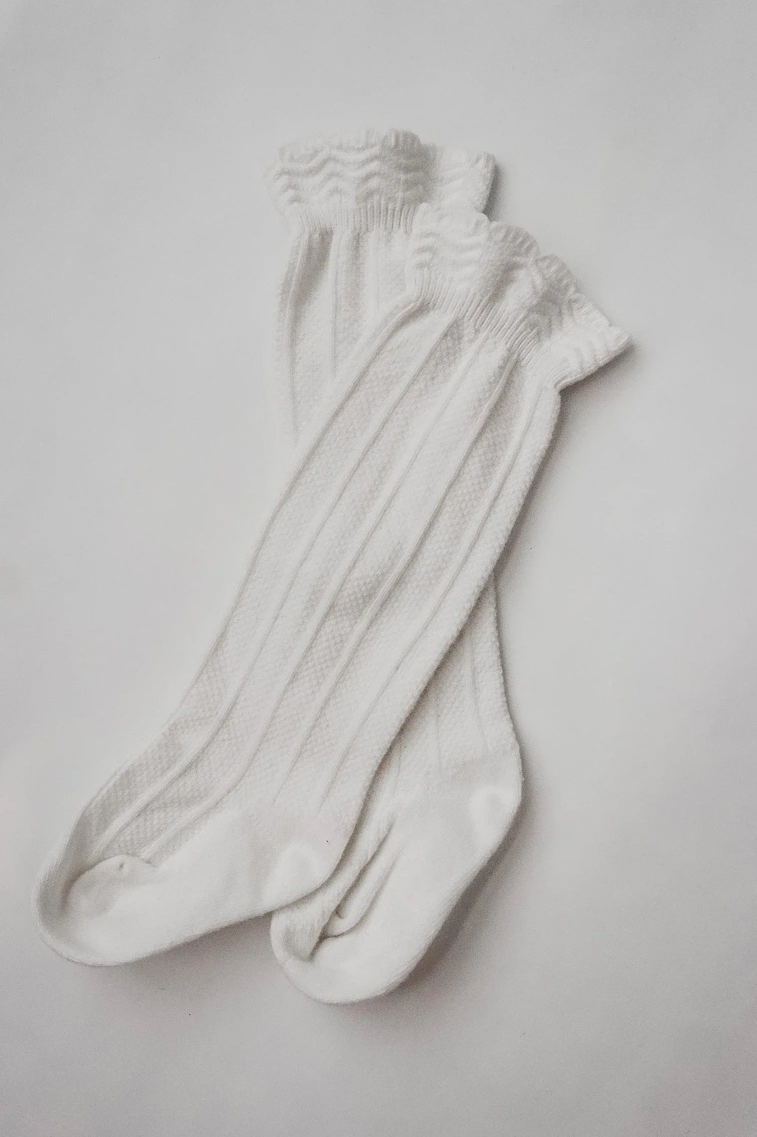 Ruffle Cotton Knee High Socks - BIG FRENCHIES