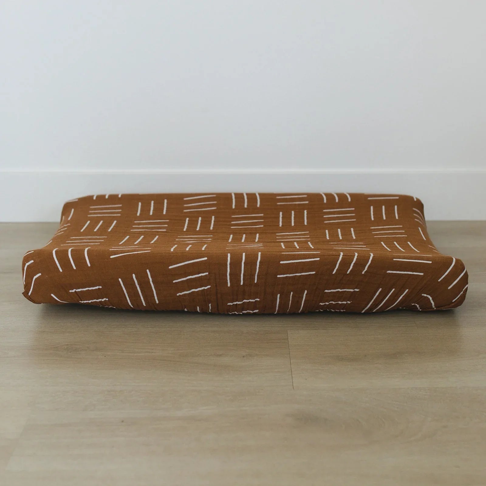 Mustard Mudcloth Muslin Changing Pad Cover - BIG FRENCHIES