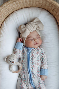 Bow Blossom (Convertible Zip Footies) - BIG FRENCHIES