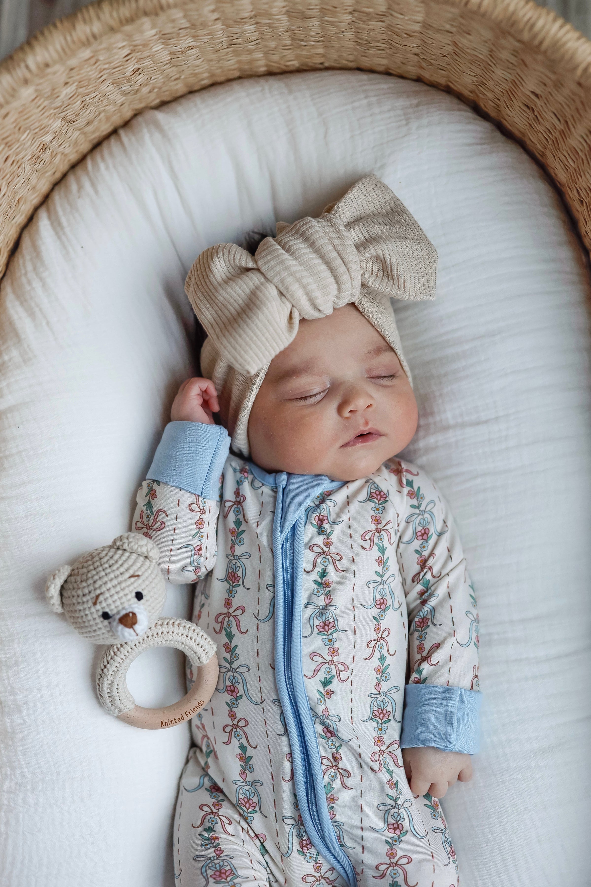 Bow Blossom (Convertible Zip Footies) - BIG FRENCHIES