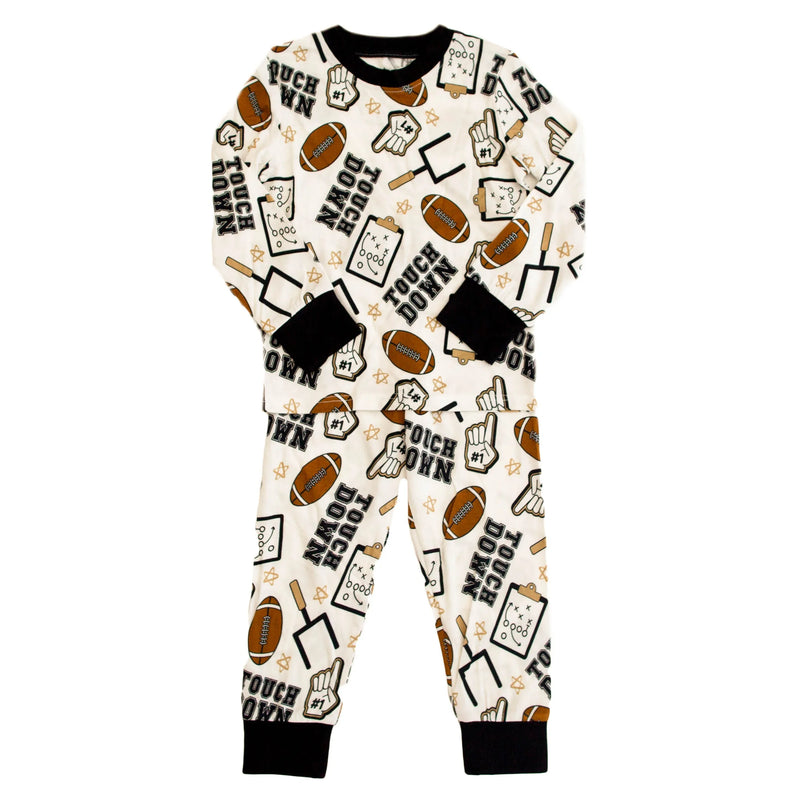 Black And Gold Touchdown Bamboo Pajamas - BIG FRENCHIES