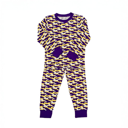 Purple and Yellow Camo Pajamas - BIG FRENCHIES