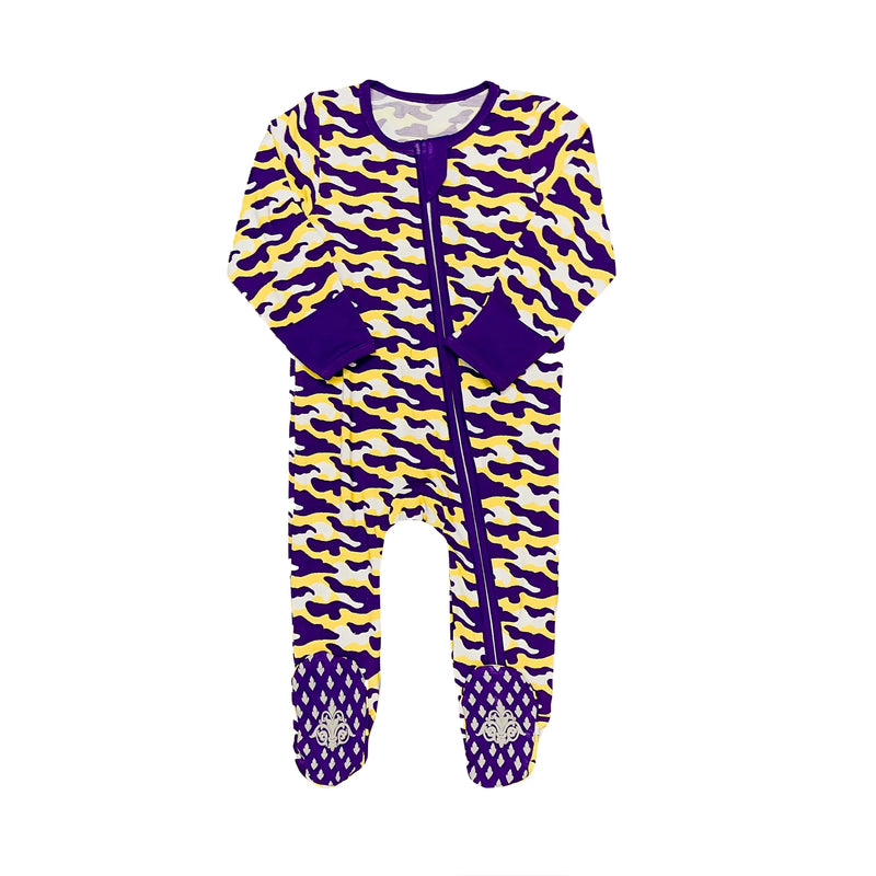 Purple and Yellow Camo Romper - BIG FRENCHIES