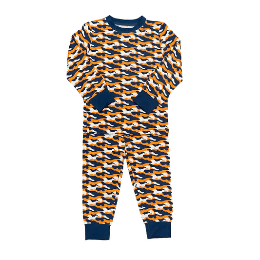 Navy and Orange Camo Pajamas - BIG FRENCHIES