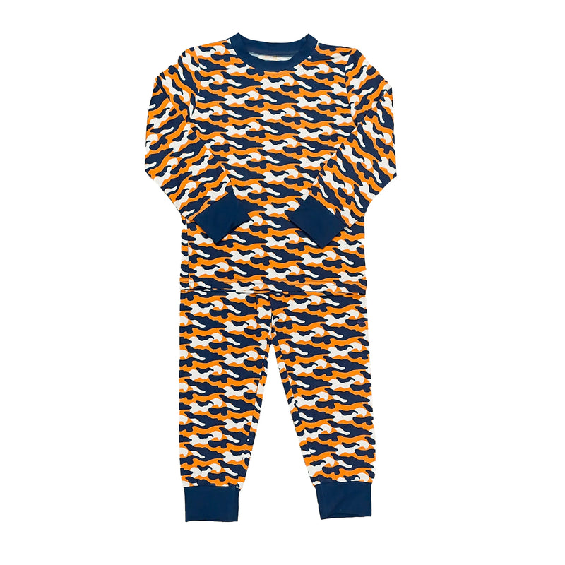 Navy and Orange Camo Pajamas - BIG FRENCHIES