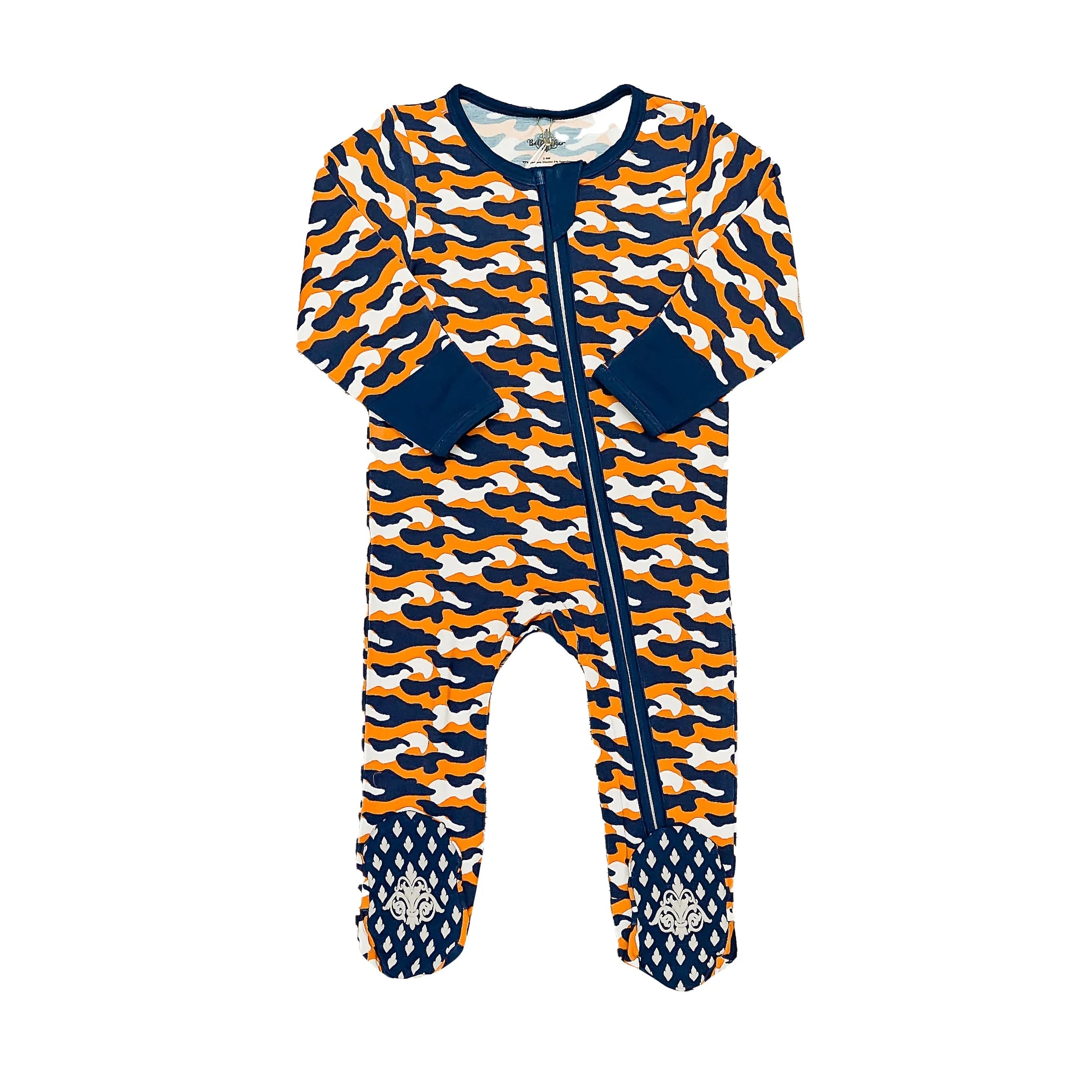 Navy and Orange Camo Romper - BIG FRENCHIES