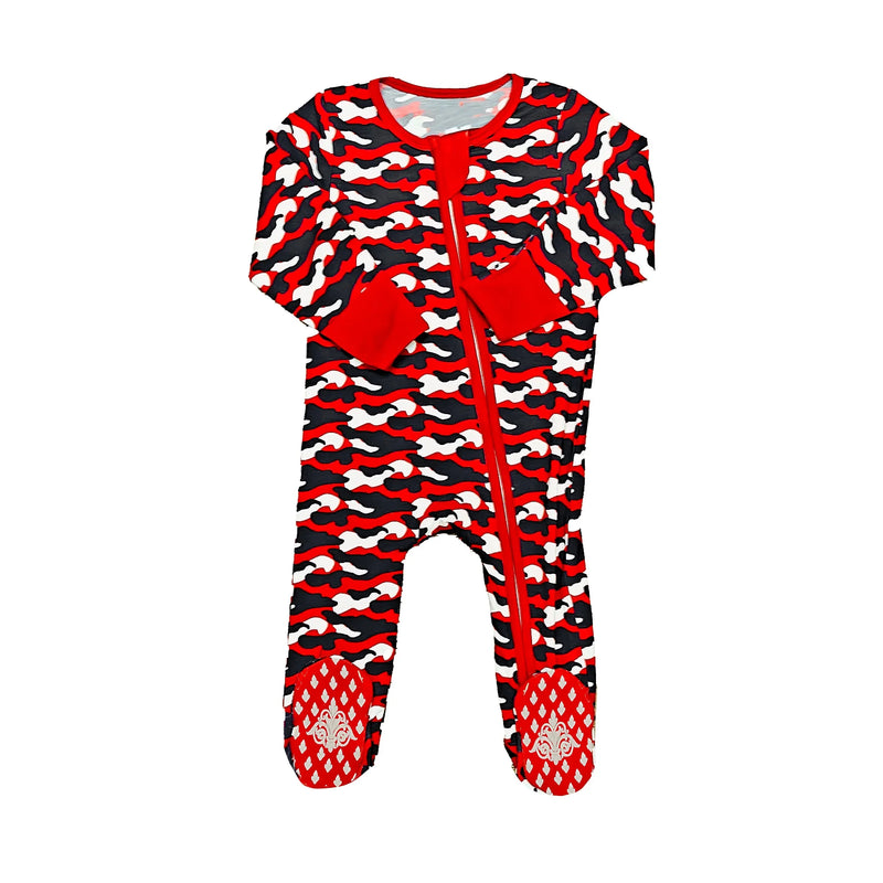 Red and Black Camo Romper - BIG FRENCHIES