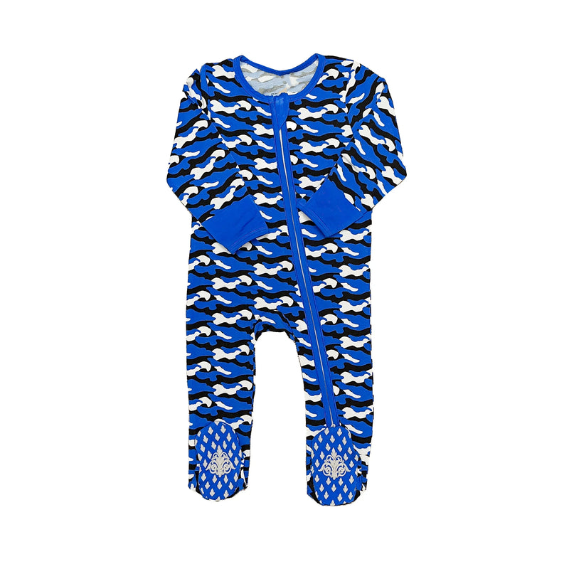 Royal Blue Camo Romper - BIG FRENCHIES