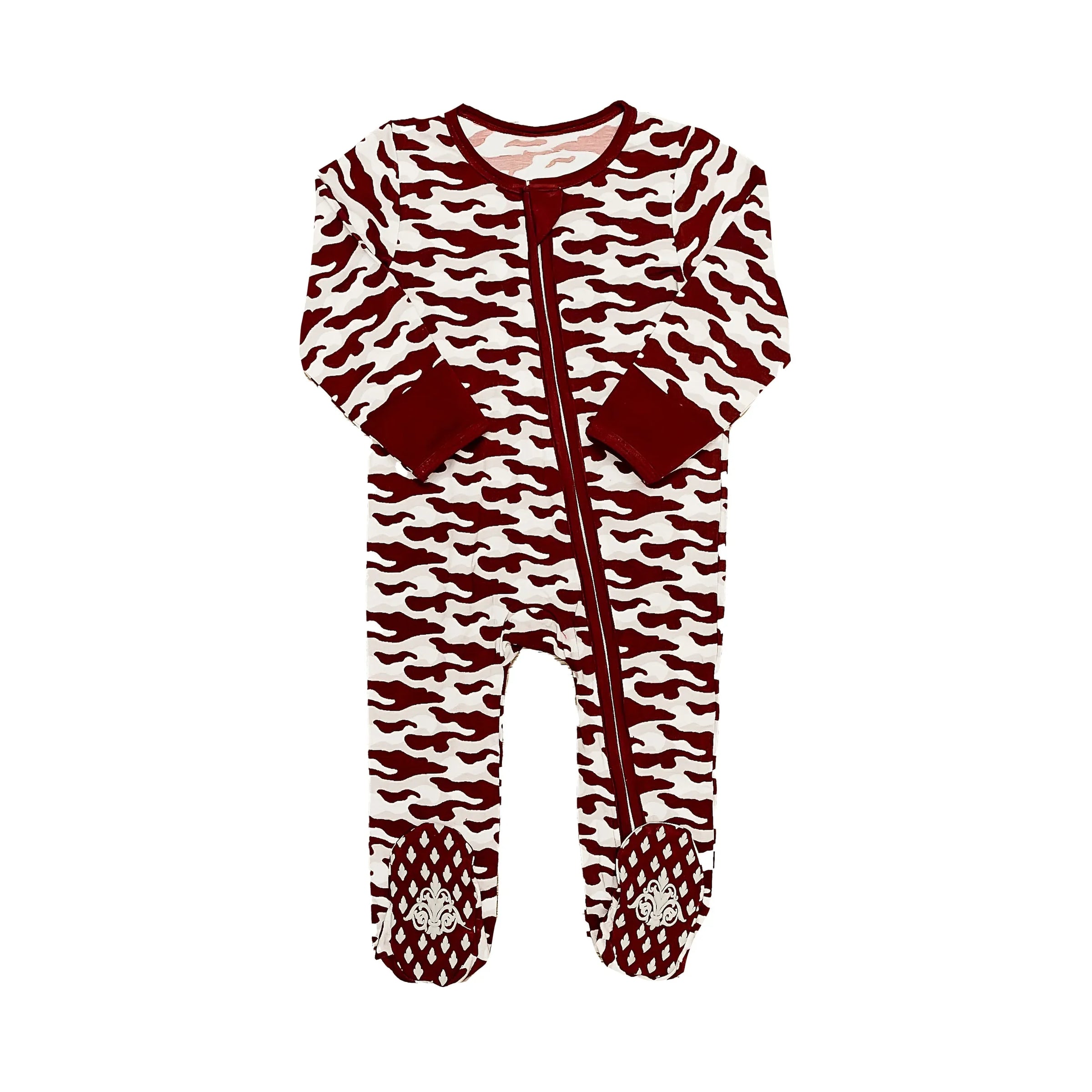 Maroon Camo Romper - BIG FRENCHIES