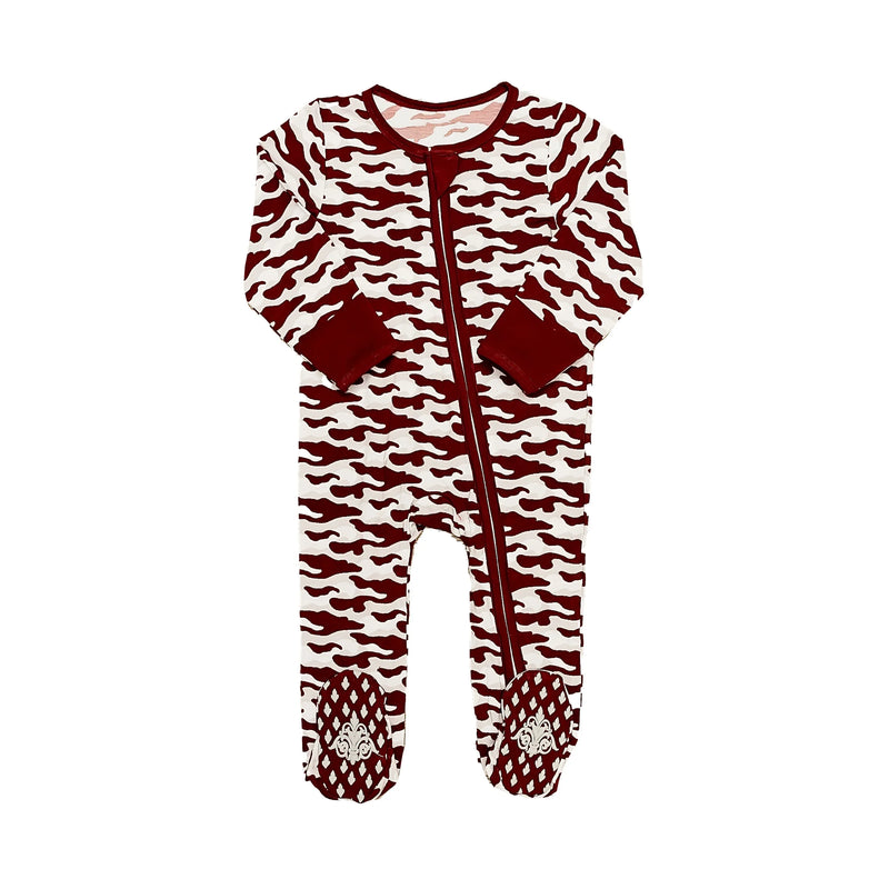 Maroon Camo Romper - BIG FRENCHIES