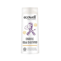 Ecowell Organic Baby Shampoo 300ml - Gentle, Natural Hair & Body Wash for Sensitive Skin - Paraben & SLS Free - Prevents Cradle Cap