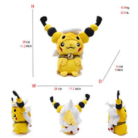 24 Pcs Pokemon Pikachu Cosplay Toys Charizard Snorlax Garchomp Tyranitar Hydreigon Anime Stuffed Plush Cartoon Peluche Dolls - # BOT&G512610001