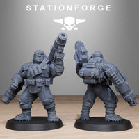 3D Printed GrimGuard Jungle Fighter Mutants x10 by StationForge Miniatures
