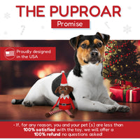 Pooch on a Perch – Christmas Elf Dog Toy with Squeaker & Crinkle Paper