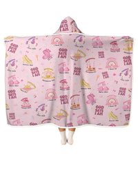 God Says I Am Girl Bamboo Wearable Hooded Blanket