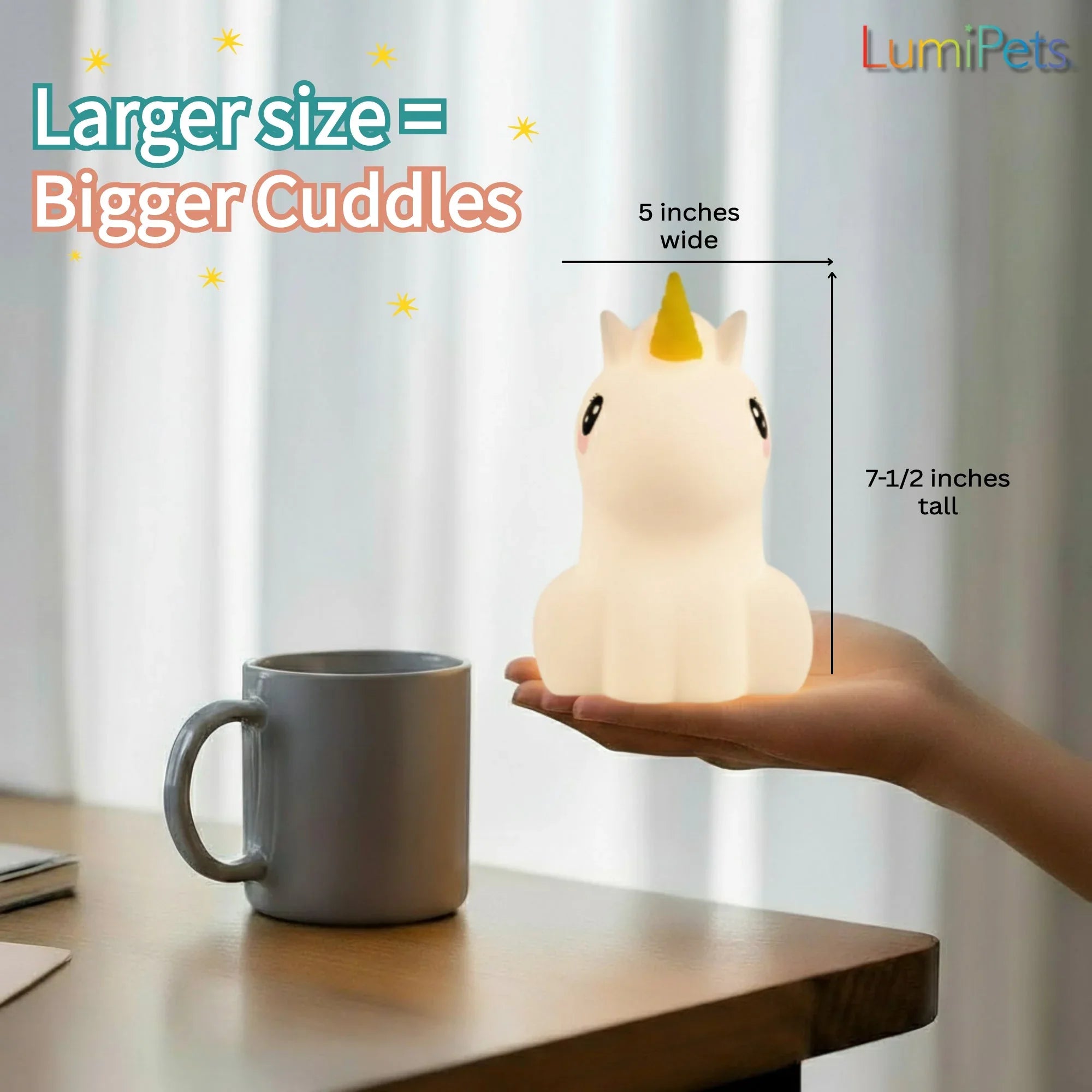 LumiPets® Unicorn - Children's Nursery Touch Night Light - BIG FRENCHIES
