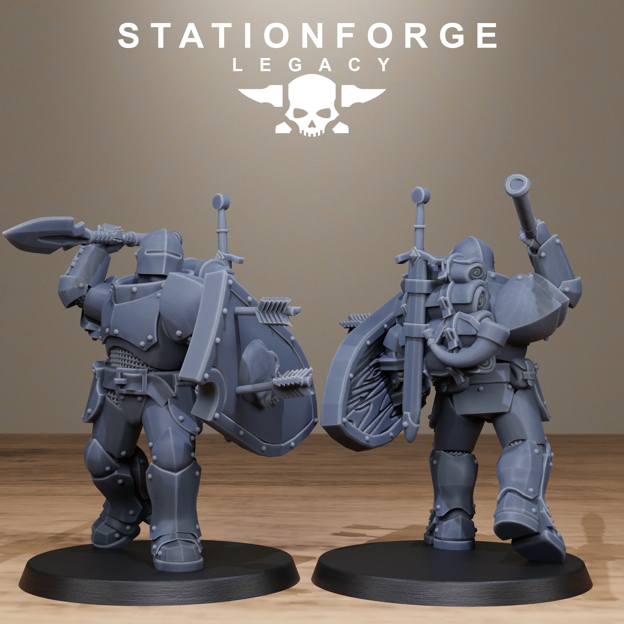 3D Printed Solaris Spearmen by Stationforge Miniatures