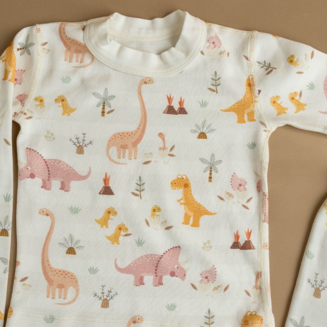 Rose Dino Family Organic Cotton Pajamas Made in USA - BIG FRENCHIES