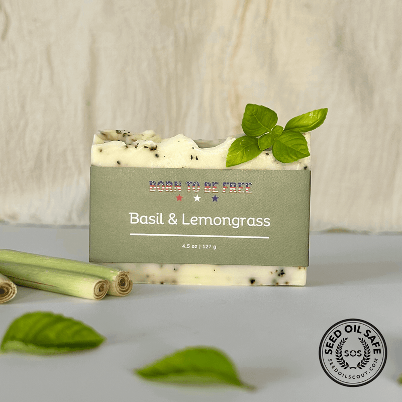 Basil & Lemongrass Tallow Soap Bar - BIG FRENCHIES