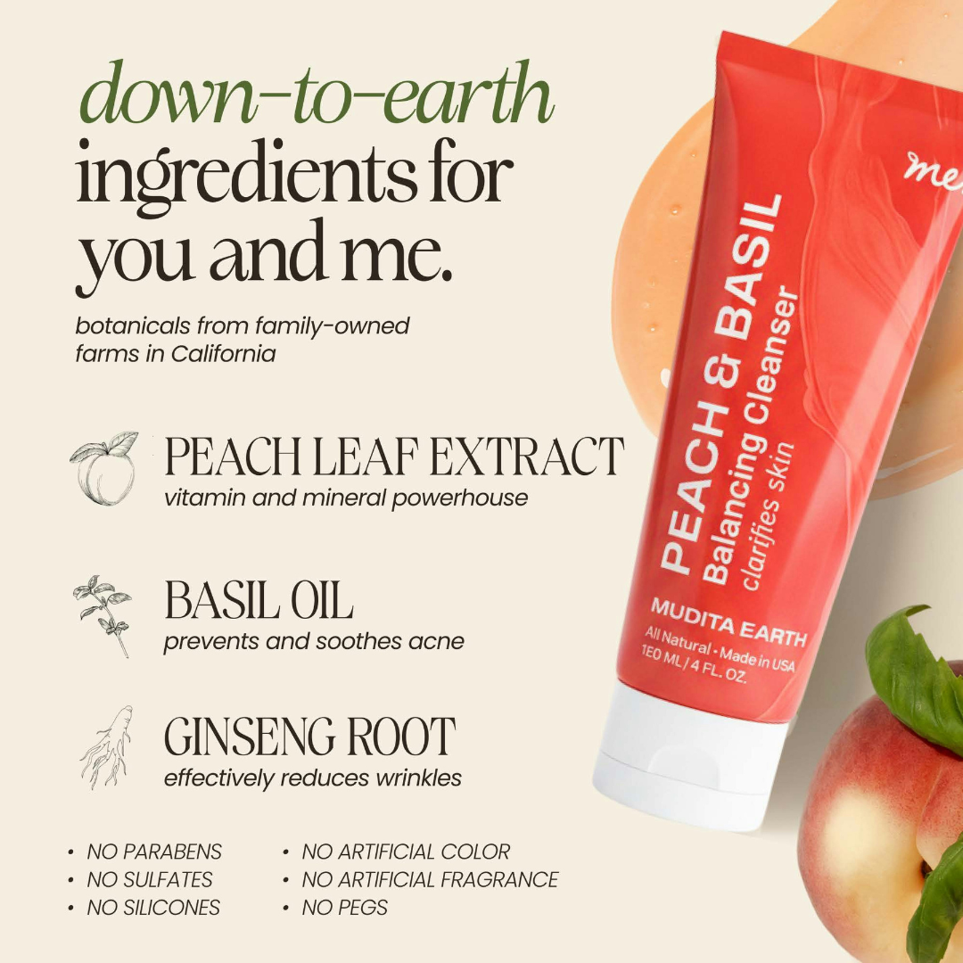 Peach & Basil Balancing Face Cleanser - BIG FRENCHIES