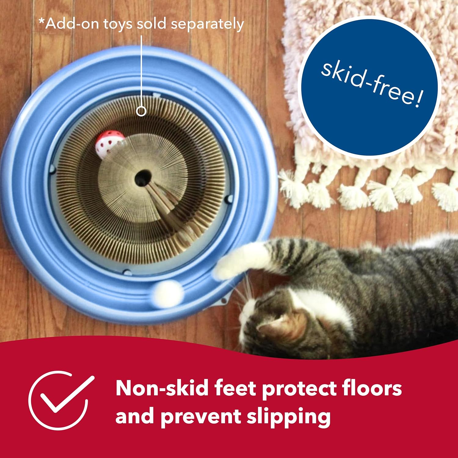 Bergan Turbo Scratcher Cat Toy 16" Interactive Track Ball Scratcher with Catnip