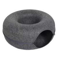 Felt Donut Cat Bed with Tunnel and Hideaway - BIG FRENCHIES