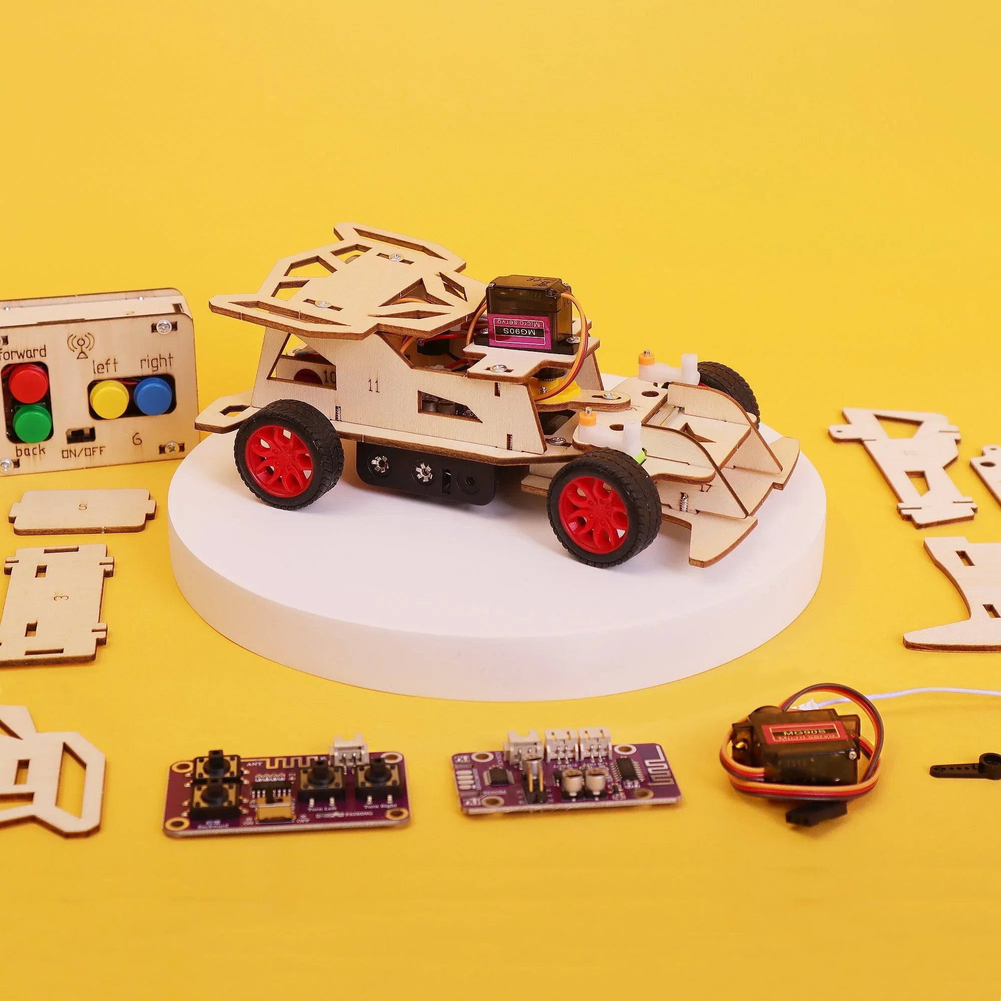 Steering Remote-Controlled Car DIY Kit, Educational STEM Toy - BIG FRENCHIES