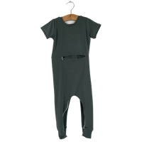 Deep Teal Bamboo Lyocell Romper with G-Tube Access