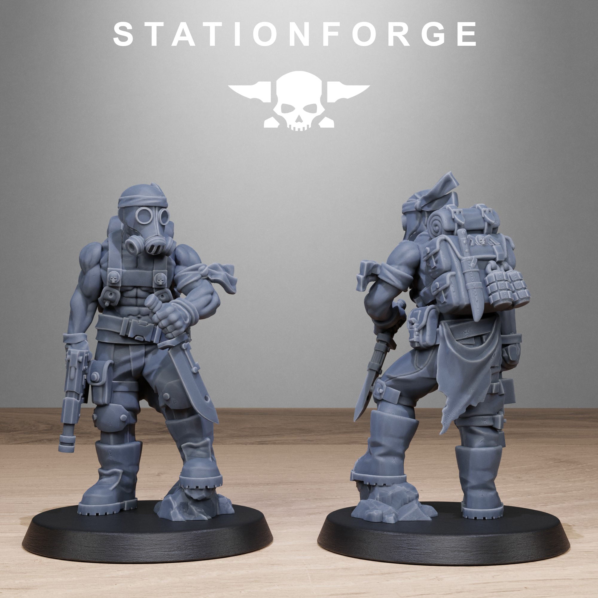 3D Printed GrimGuard Jungle Fighters by StationForge Miniatures