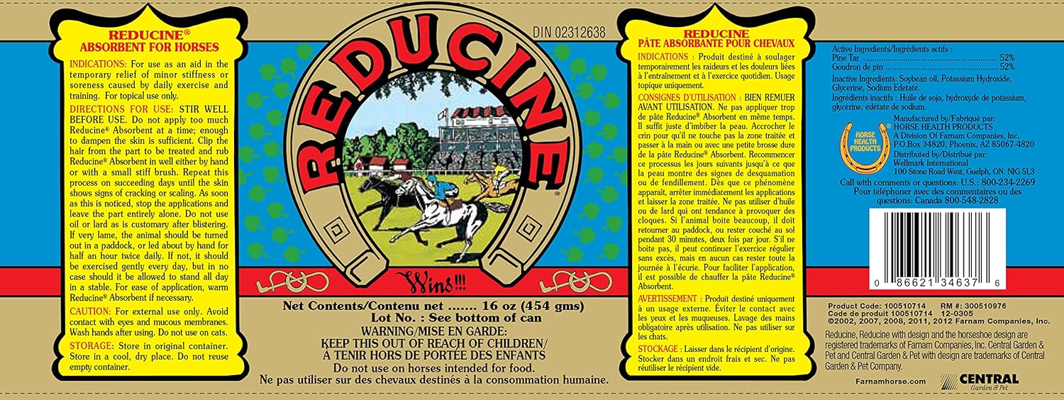 Reducine Absorbent Horses 16 oz. Soothes Muscles Joints After Training