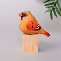 Hand Carved Cardinal Bird, Unique Gift for Loved Ones - BIG FRENCHIES