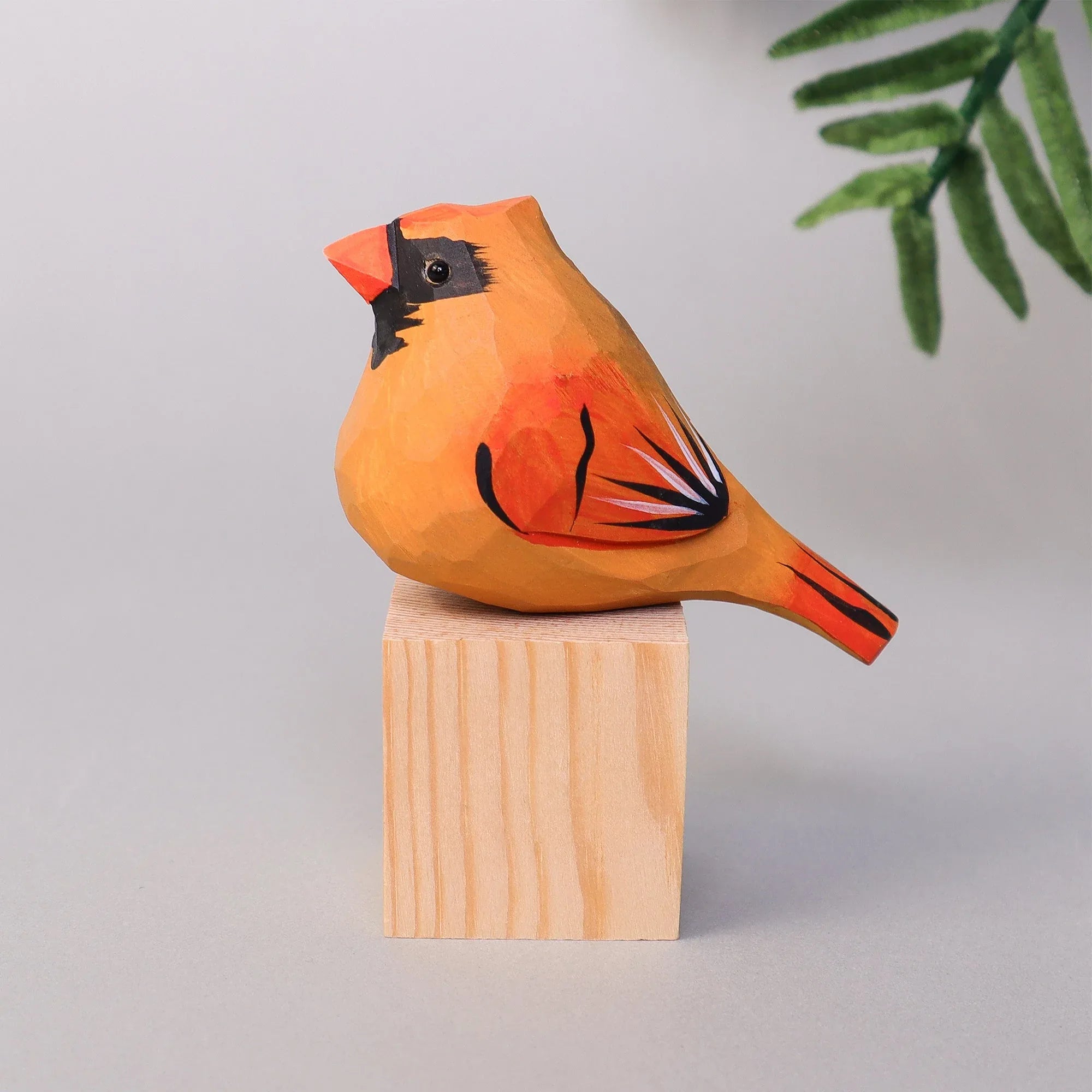 Hand Carved Cardinal Bird, Unique Gift for Loved Ones - BIG FRENCHIES