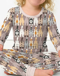 Cheeky Tails Bamboo Two Piece Long Sleeve Pajama Set
