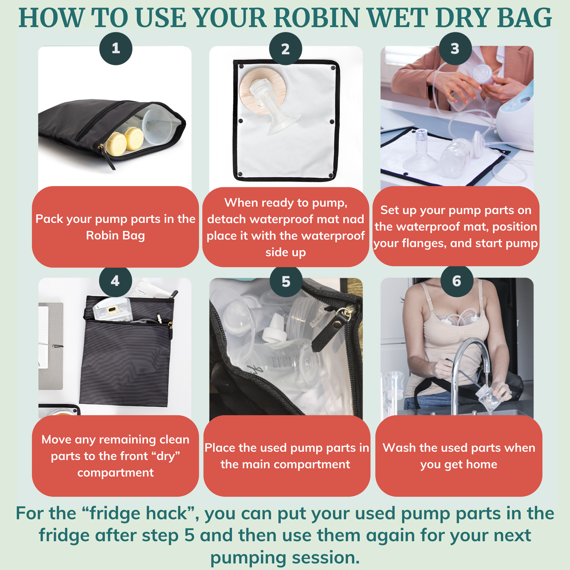 Wet Dry Bag for Pump Parts - Robin