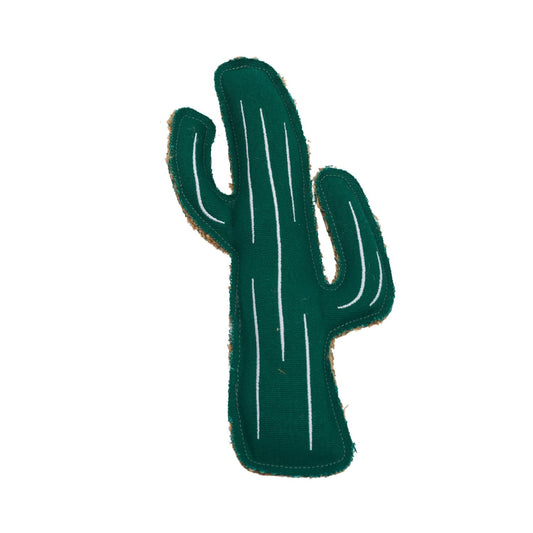 Country Living Canvas & Jute Cactus-Shaped Dog Chew Toy – Durable, Safe and Non-Toxic - BIG FRENCHIES