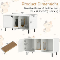White Cat Litter Box Enclosure