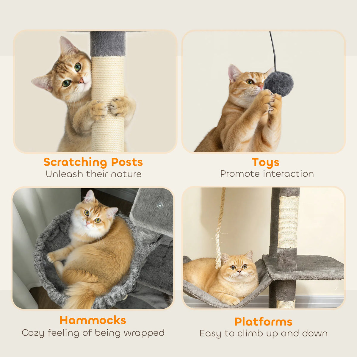 Multi-Level Cat Tower(No shipments on weekends)