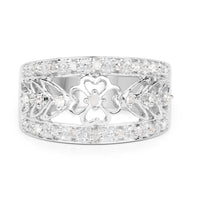 0.31 Carat Genuine White Diamond .925 Sterling Silver Ring