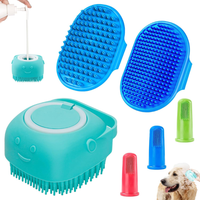 6PCS Dog Bath Brush Dog Toothbrush Adjustable Handle Shampoo Brush Scrubber For Short Long Haired Dogs Cats Effectively 
