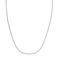 Double Extendable Cable Chain in 14k White Gold (1.40 mm)