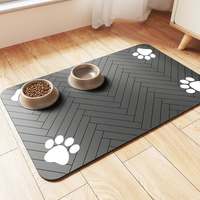 Pet Feeding Mat Absorbent Pet Placemat For Food And Water Bowl With Waterproof Rubber Backing Quick Dry Water Dispenser 