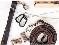 Leather Dog Training Leash - Brown 6 Foot - BIG FRENCHIES