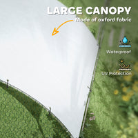 Large Metal Chicken Coop with Waterproof and Anti-UV Cover for Yard, Outdoor, Duck, Rabbit, 9.2 x 31.2 x 6.5