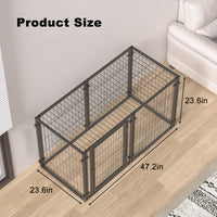 47.2" Dog Crate for Small Medium Large Dogs, Puppy Dog Playpen for Yard Indoor Outdoor Use, Pet Dog Cage Kennel (47.2"L 