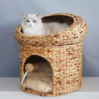 Warm Knitted Pet Bed Double-Layer Large Space Cat Bed