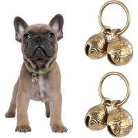 Copper Bell For Dog Collar, 4 PCS Brass Dog Bells Extra Loud Collar Bell For Pet Tracking Anti Lost Training Pets Pendan