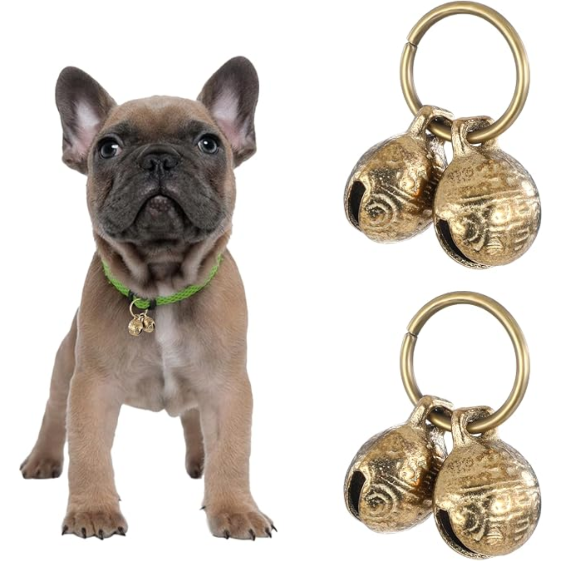 Copper Bell For Dog Collar, 4 PCS Brass Dog Bells Extra Loud Collar Bell For Pet Tracking Anti Lost Training Pets Pendan