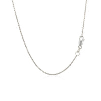14k White Gold Diamond Cut Rolo Chain 1.1mm