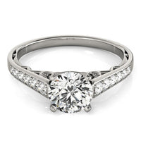 14k White Gold Cathedral Design Diamond Engagement Ring (1 1/4 cttw)